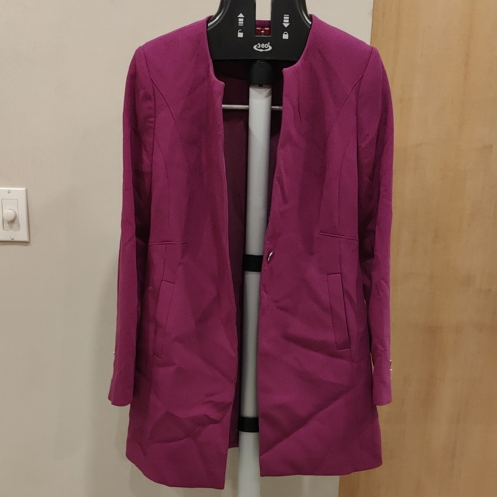 Purple Blazer with Streamlined Modern Cut